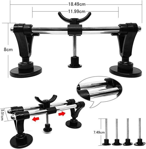 Gliston デントリペアツール 凹み直し ブリッジ型引っ張り工具 バキュームリフター DIY用品の画像3