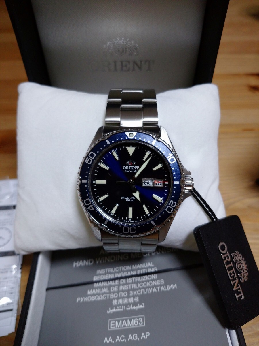 ORIENT MAKO 3 ブルー オリエント 自動巻き ダイバー RA-AA0002L19B 腕時計 サファイアガラス マコ_画像1