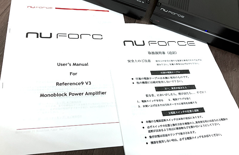 ■NuForce Reference9 V3 モノラルパワーアンプ 2台ペア 説明書付属 正規輸入品 ニューフォース■_画像9