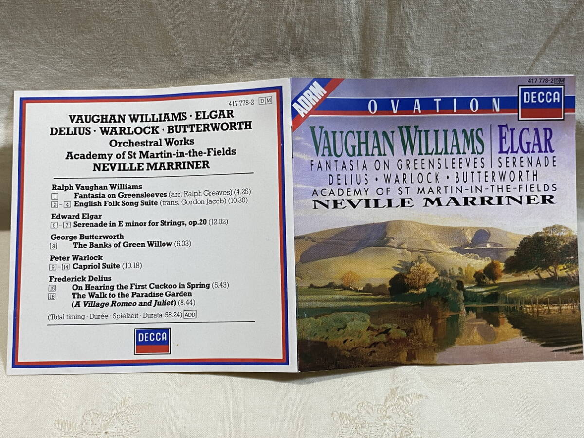 西独盤 蒸着仕様 刻印 初期DECCA VAUGHAN WILLIAMS ELGAR ACADEMY OF ST MARTIN IN THE FIELDS MARRINER_画像4