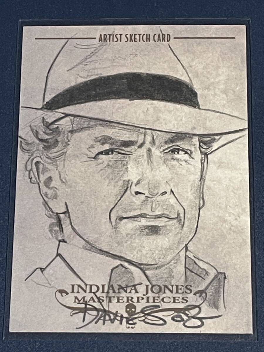 2008 INDIANA JONES ARTIST SKETCH CARD 1 of 1 インディ・ジョーンズシリーズの直筆スケッチカードの４枚セット auto作者サイン入り物有の画像7