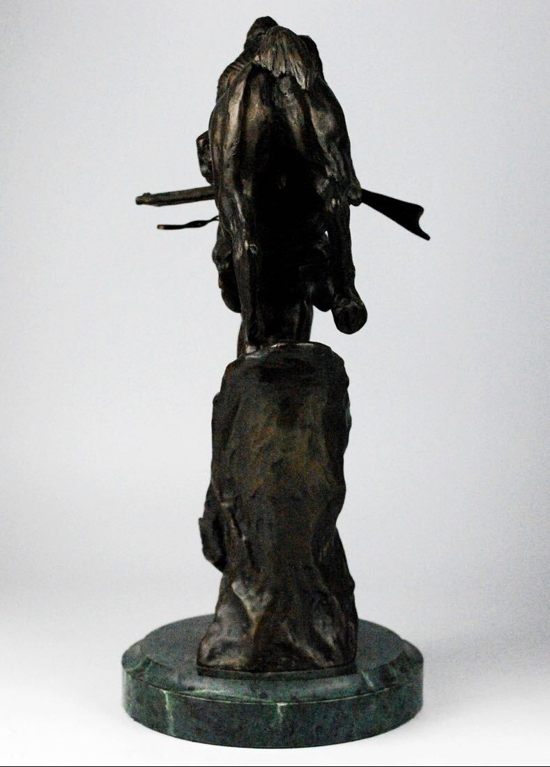 彫刻家【フレデリック・レミントン】Frederic Remington Mountain Man 銅製 ブロンズ像_画像4