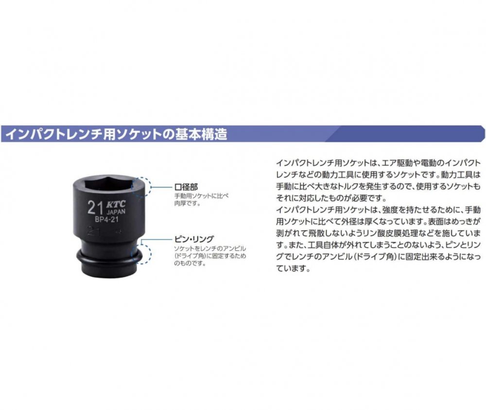 【即発送】京都機械工具(KTC) 12.7mm (1/2インチ) インパクトレンチ ユニバーサルジョイント BJP4_画像3