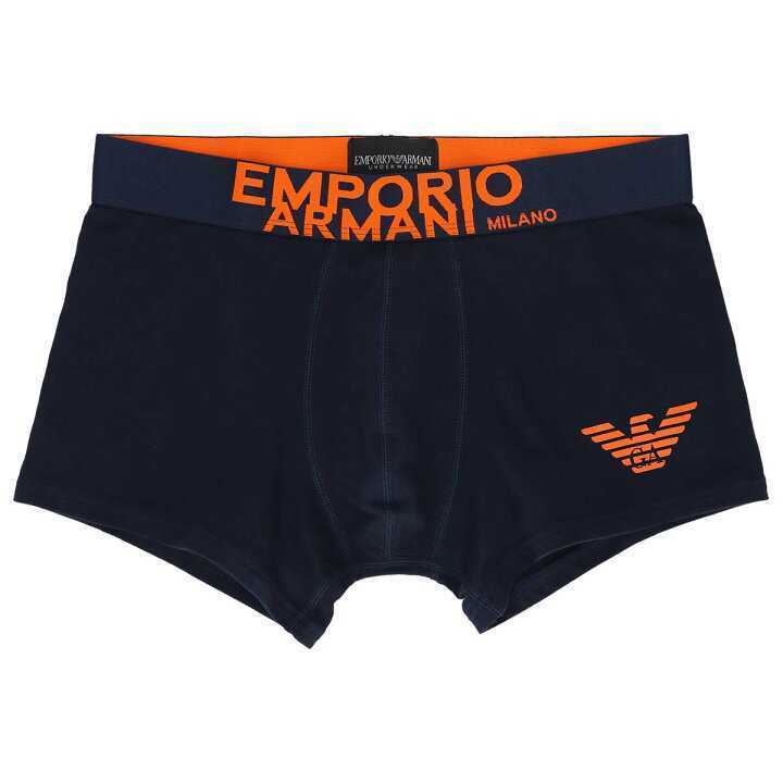 EMPORIO ARMANI エンポリオ アルマーニ ON-SITE EDITION オンサイト エディション 前閉じ ボクサーパンツ メンズ 54077256 ネイビー M