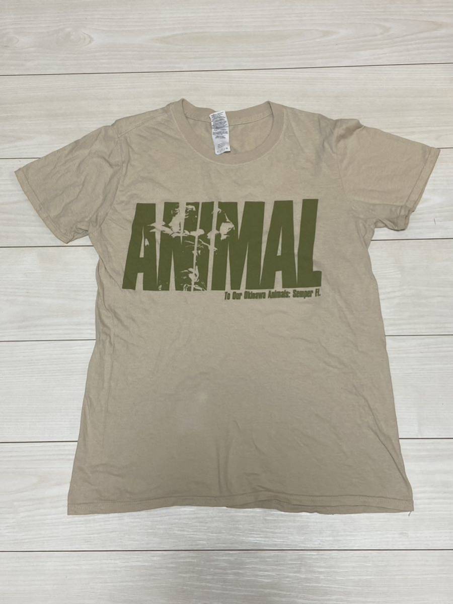 沖縄米軍放出品　Tシャツ　ANIMAL SMALL OKINAWA お洒落　古着　サバゲー女子　ミリタリー (2-29)_画像1