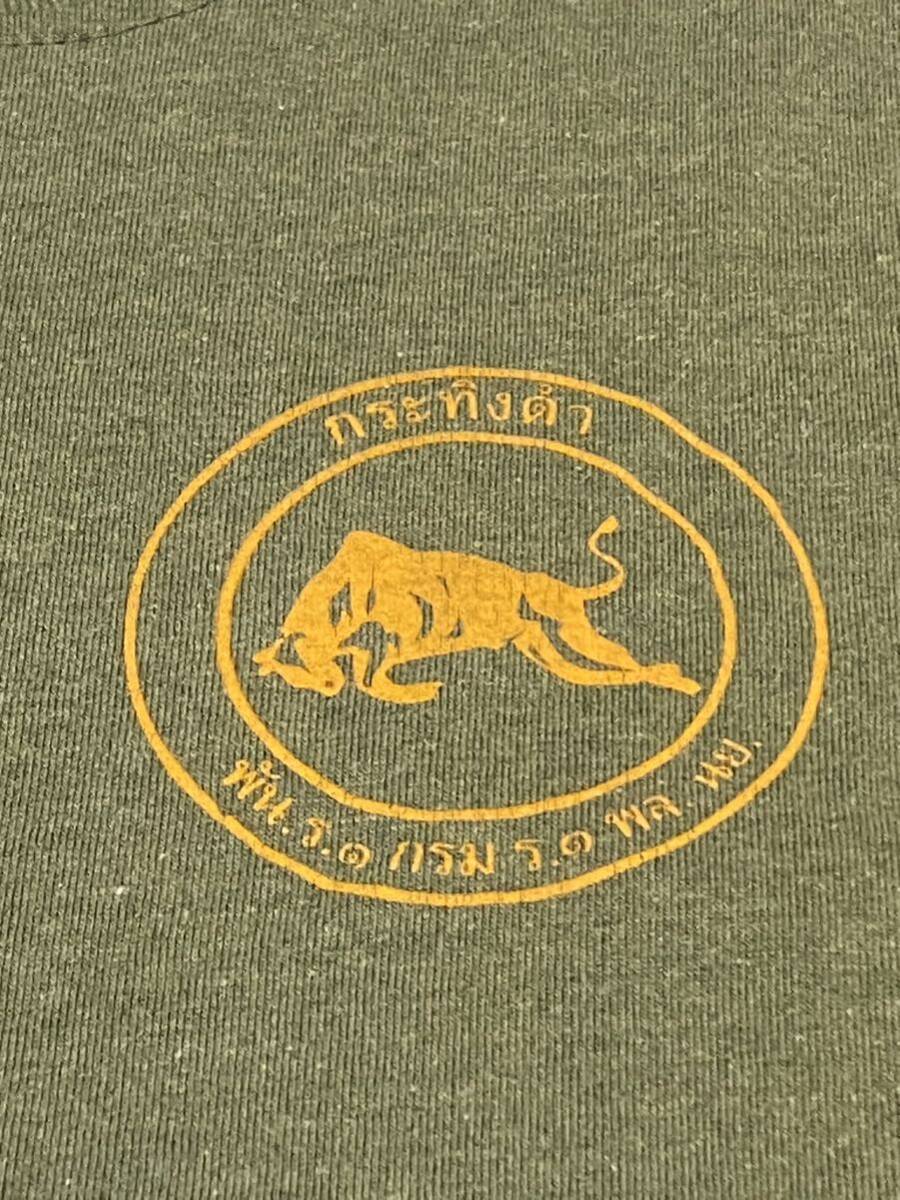 沖縄米軍放出品　Tシャツ　タイ軍　OKINAWA MARINES 古着　USMC サバゲー　半袖(6-47)_画像2