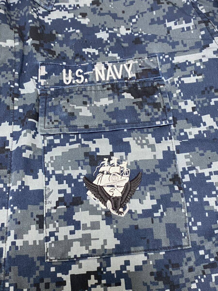 OKINAWA 米海軍実物　US NAVY,　迷彩ジャケット　沖縄　ブルーデジタル　デジタル　迷彩ミリタリー 沖縄(8-3)_画像2