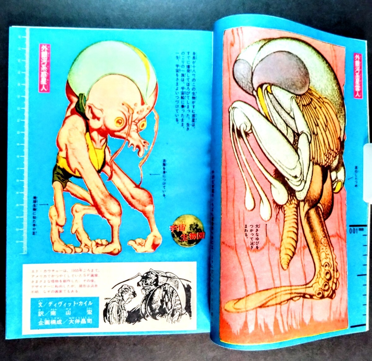 希少・SF資料「宇宙SFカラー名画集＆米コミック・ヒーローたち」雑誌綴込み資料集. 企画・構成:大伴昌司.森優.小野耕世.(p75).1960年代資料の画像3