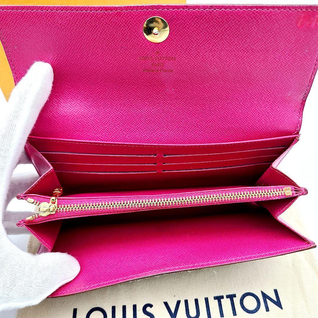 美品　Louis Vuitton ルイヴィトン 長財布 マルチカラー ノワール ポルトフォイユサラ　M93747　希少モデル　黒＆ピンク_画像4