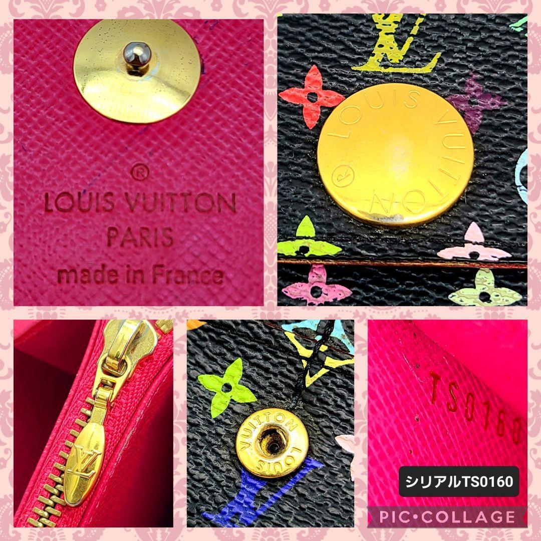 美品　Louis Vuitton ルイヴィトン 長財布 マルチカラー ノワール ポルトフォイユサラ　M93747　希少モデル　黒＆ピンク_画像8