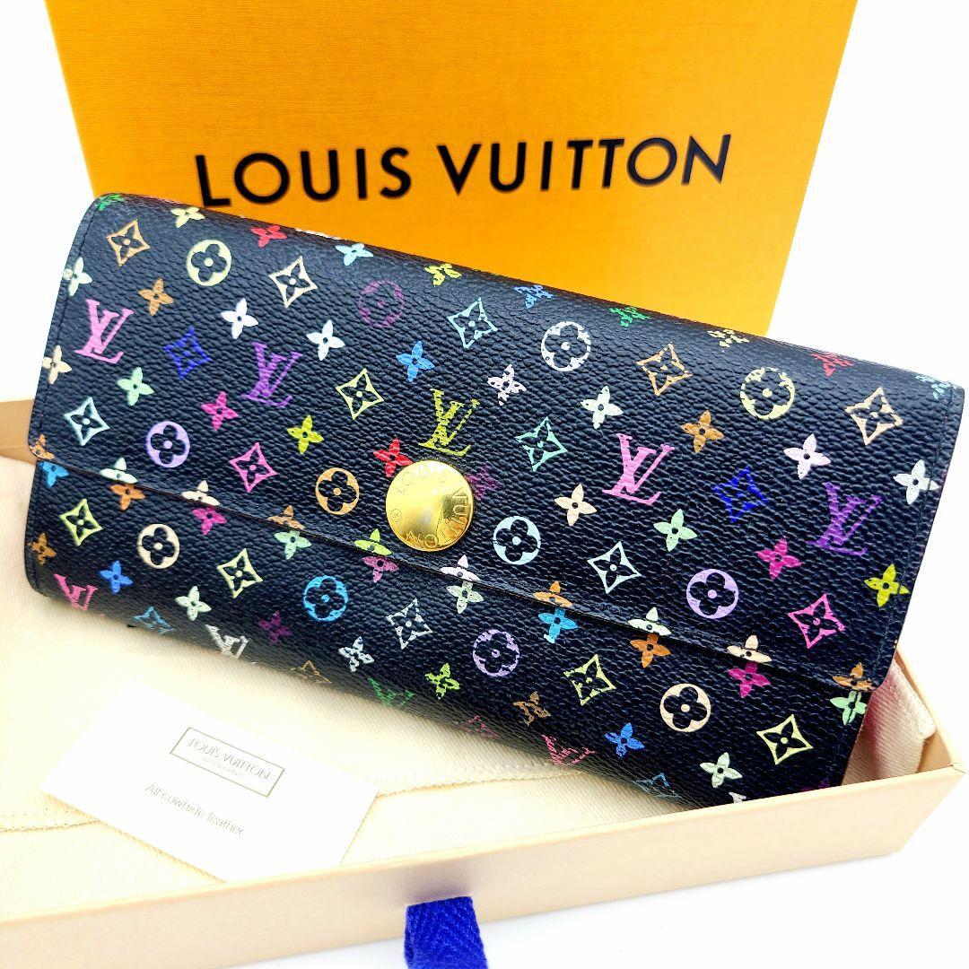 美品　Louis Vuitton ルイヴィトン 長財布 マルチカラー ノワール ポルトフォイユサラ　M93747　希少モデル　黒＆ピンク_画像10