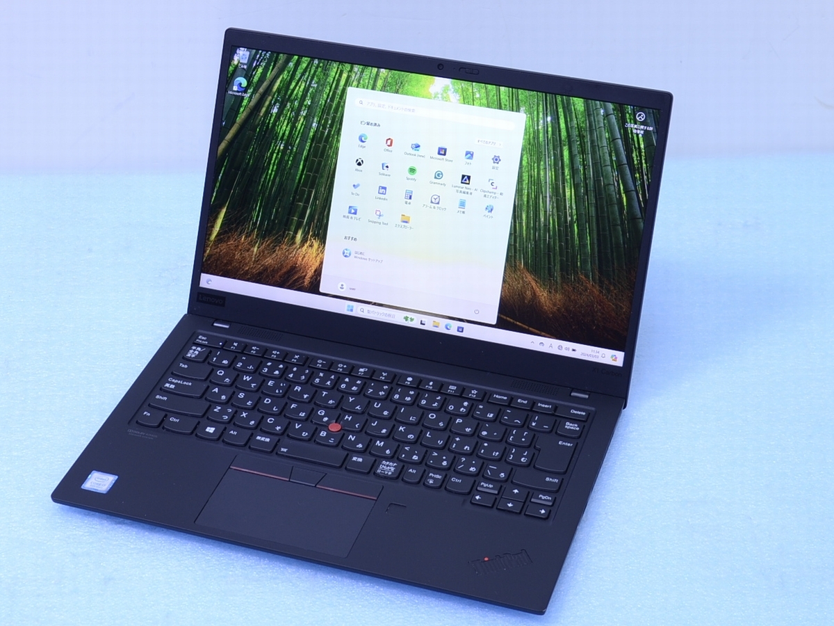 Aランク ThinkPad X1 Carbon 7th Core i7 8GB SSD256GB(512GB変更可) Office Windows11 Lenovo ノートパソコン PC 管理E06_画像1