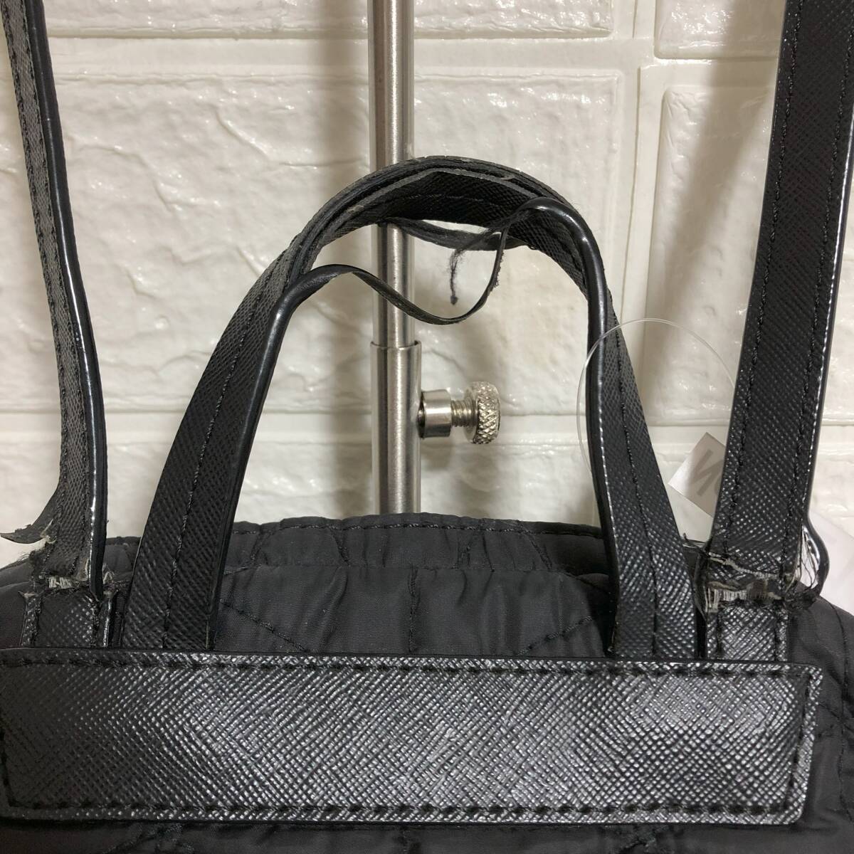 no21838 kate spade new york ケイトスペード ナイロン レザー PVC キルティング リュックサック デイパック ☆_画像4