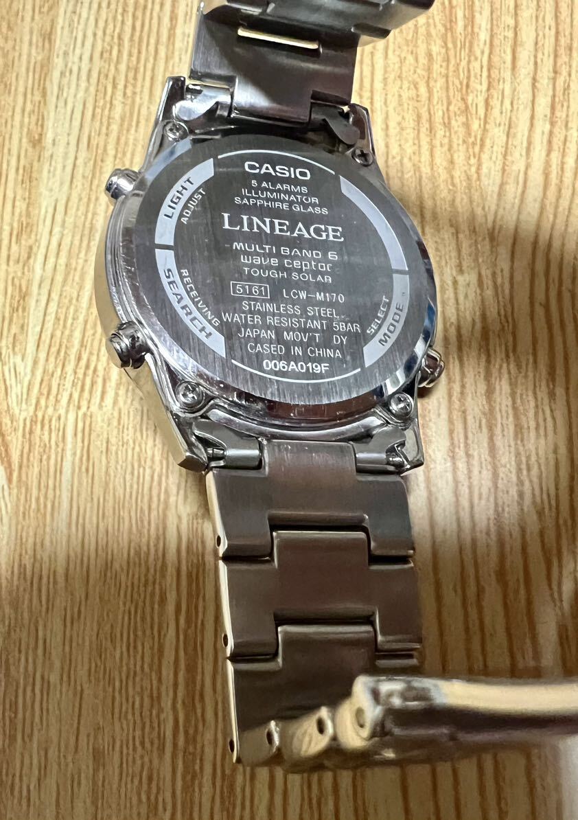 CASIO wave ceptor LCW-M170 LINEAGE TOUGH SOLAR カシオ ウェーブセプター 電波ソーラー デジアナ メンズ 腕時計 超美品_画像9