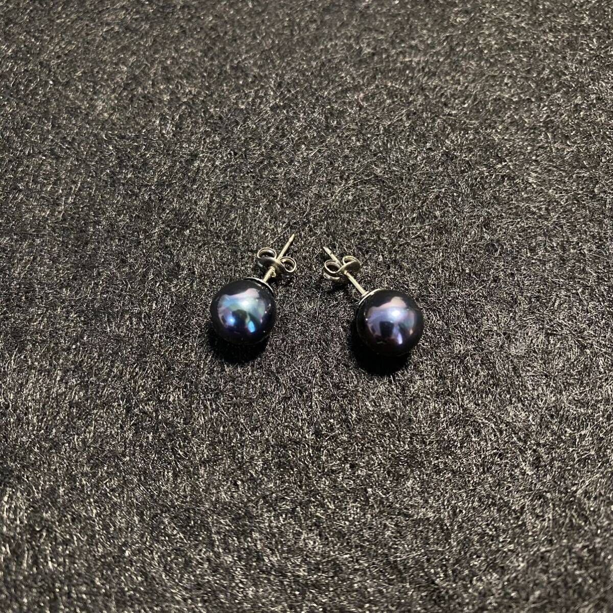 【皇室御用達】WINK PEARL ネックレス イヤリング（ピアス）セット 金具silver刻印 箱ケース 7.5〜8.0mm 全長43cm 真珠 高級シェルパール_画像9