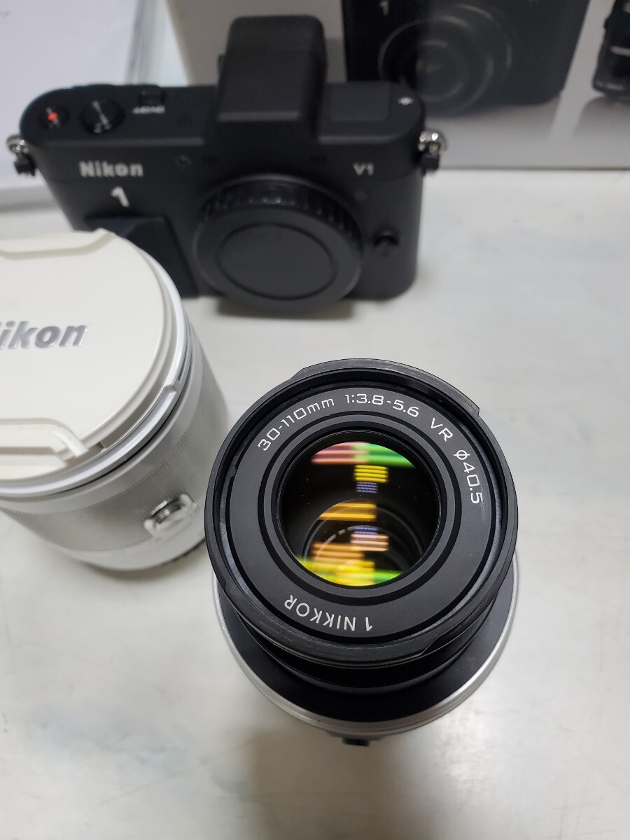 Nikon V1 ブラック ショット数1153 レンズ２本 10-100mm 30-110mm  ミラーレス の画像6