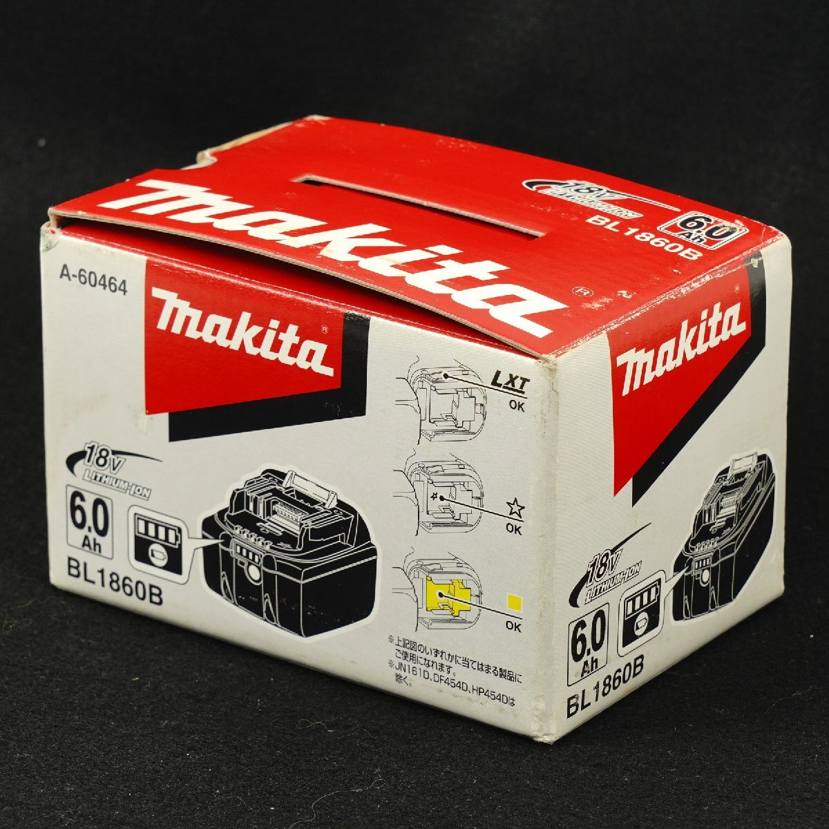 未使用品 makita マキタ 純正 リチウムイオンバッテリー BL1860B ◆ 6.0Ah 18V [B2518]