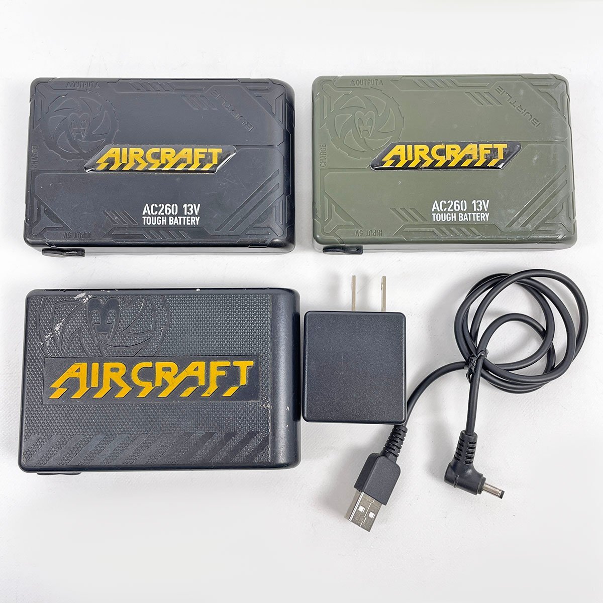 BURTLE バートル AIRCRAFT エアークラフト 空調服 バッテリー AC260×2個/AC230×1個 計3個＋充電器 [C5413]_画像1