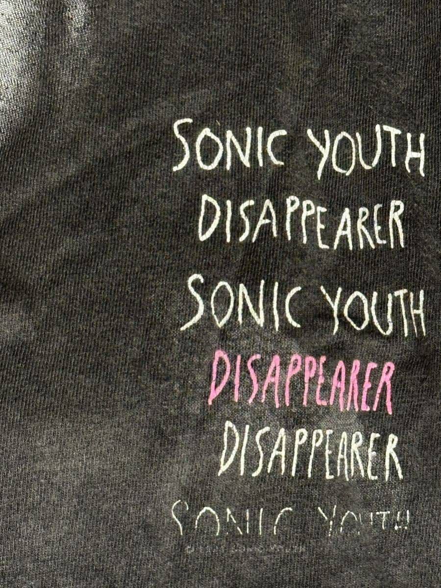 【送料無料】90s VINTAGE Tシャツ SONIC YOUTH / DISAPPEARER /ソニック・ユース / Hanes製 size:XL(46-48) Made in USA /ヴィンテージの画像4