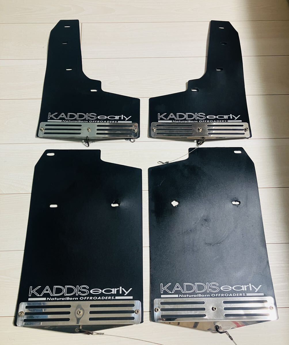 ロードハウス KADDIS 旧ロゴ 三菱 デリカD5 前期 CV5W マッドフラップ 黒 (d:5 ROAD HOUSE カディス マッドガード )の画像1