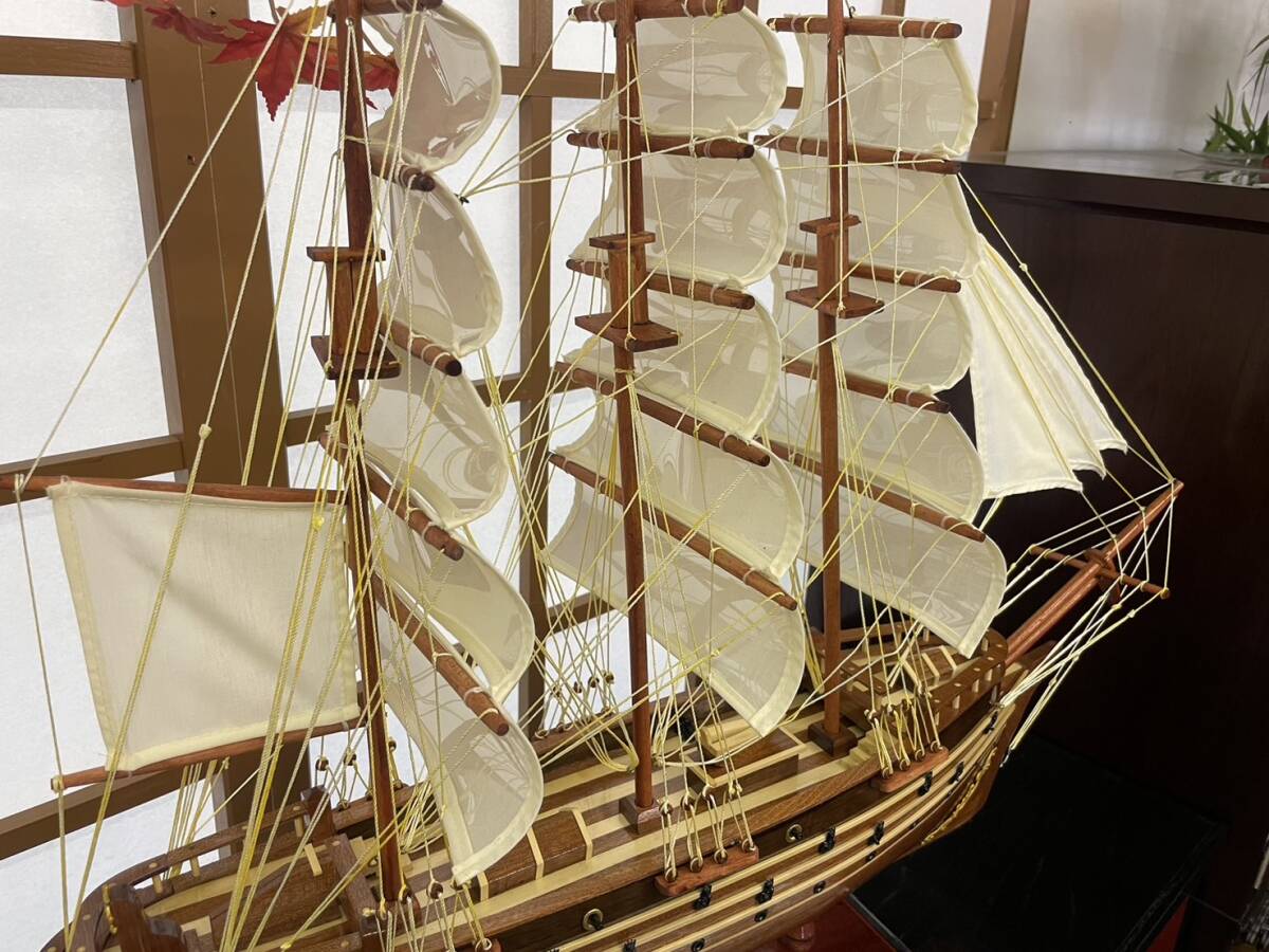 帆船模型 ナポレオン NAPOLEON 船 モデルシップ 職人手作り お祝い 舟 軍艦 旗艦 ボート 模型 木製帆船模型 帆船 シップの画像4