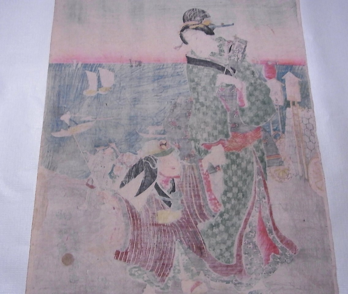 時代物◆木版画◆浮世絵◆美人画◆開帳◆一陽齋　豊国　◆江戸時代_画像10