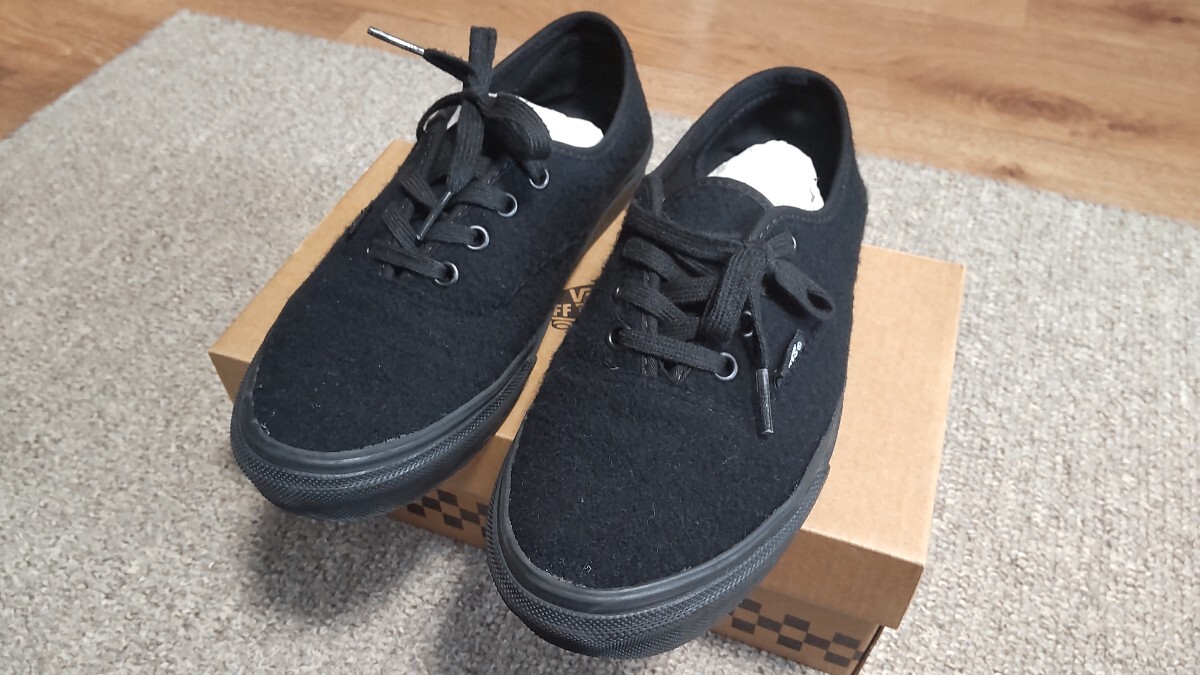 vans　バンズ　 v44cf フェルト authentic オーセンティック 23.5cm ブラック_画像1