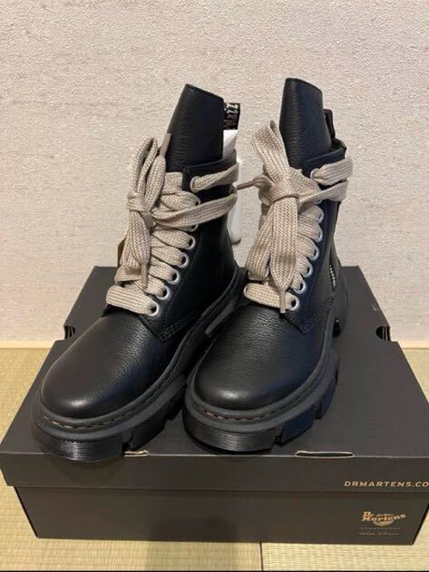 uk6.5 国内正規 Rick Owens Dr. Martens 1460 DMXL Jumbo Lace Boot Black 31755001 リックオウエンス ドクターマーチン レース ブーツ