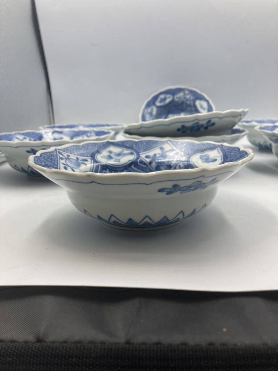  old blue and white ceramics old Imari rare beautiful goods 10 customer Japan cooking . stone cooking direction attaching sashimi plate . attaching 