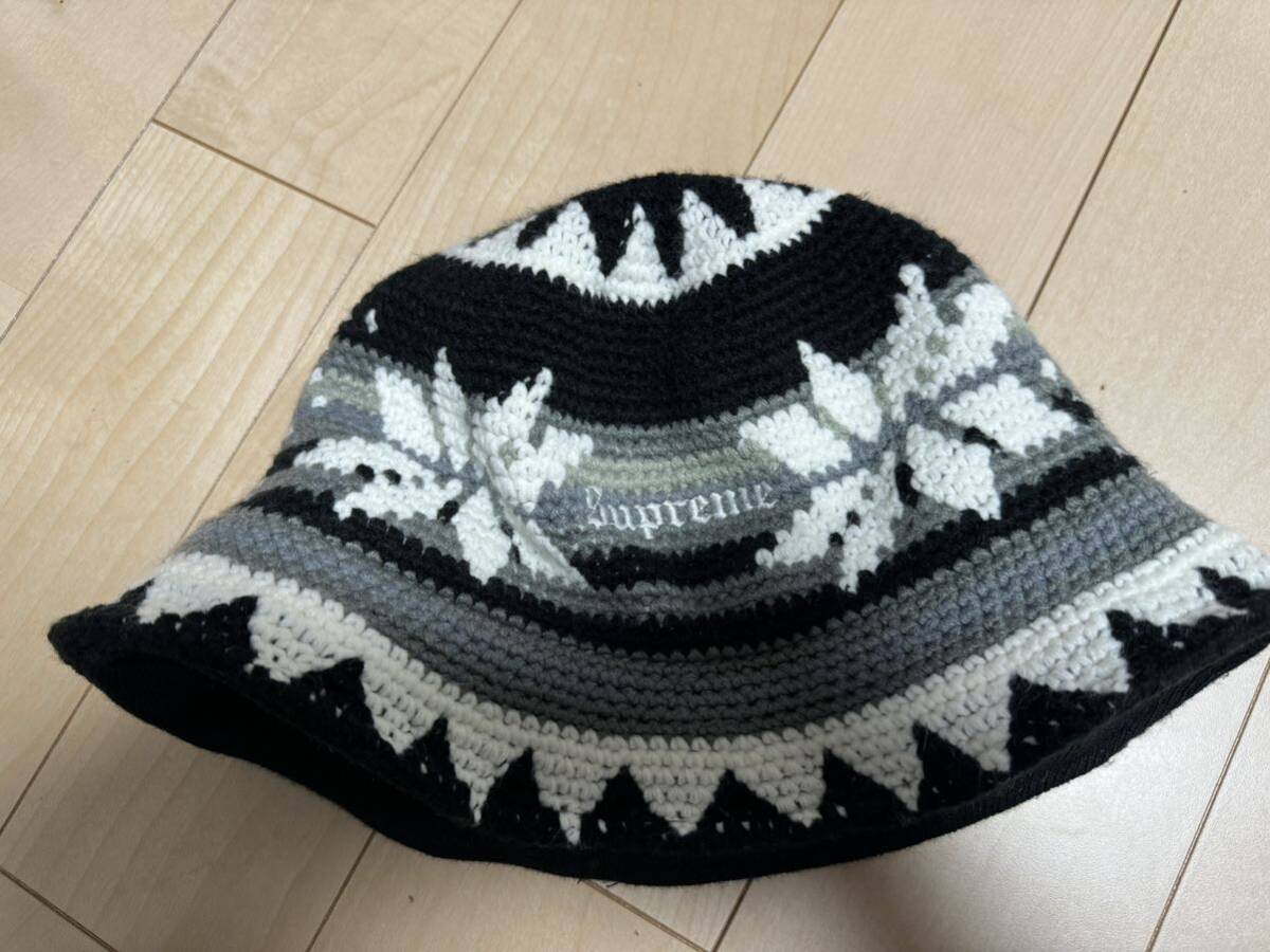 supreme snowflake crochet crusher hat black M/Lシュプリーム supreme snowflake crochet crusher hat black M/Lシュプリーム