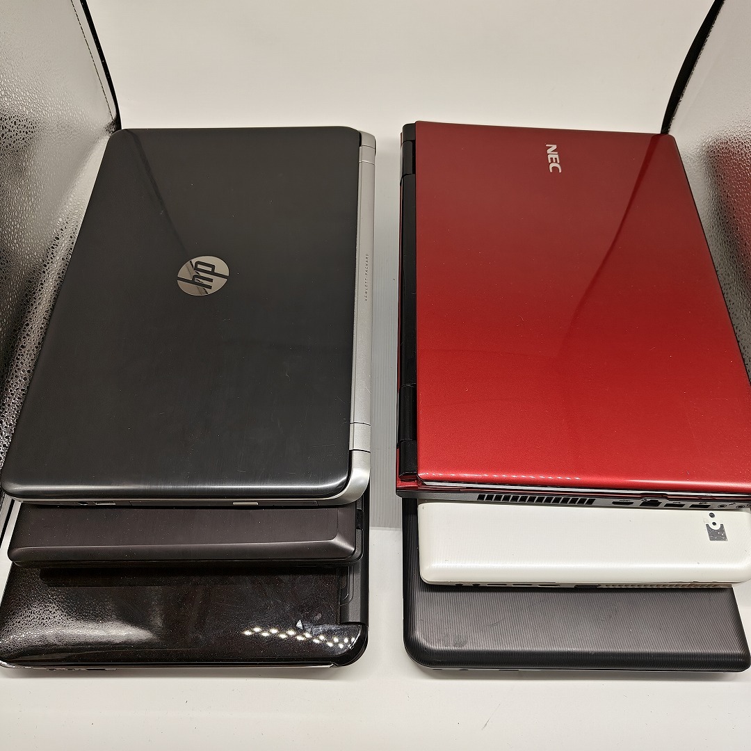 【ジャンク品】ノートパソコン pc 大量 まとめ 6台セット LAVIE 富士通 ライフブック 東芝 dynabook HP Lenovo PC パーツ core i7 5の画像1