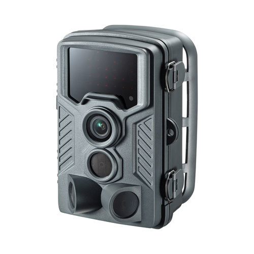 セキュリティカメラ 暗闇でも撮影できる赤外線センサー内蔵 サンワサプライ CMS-SC03GY 送料無料 新品