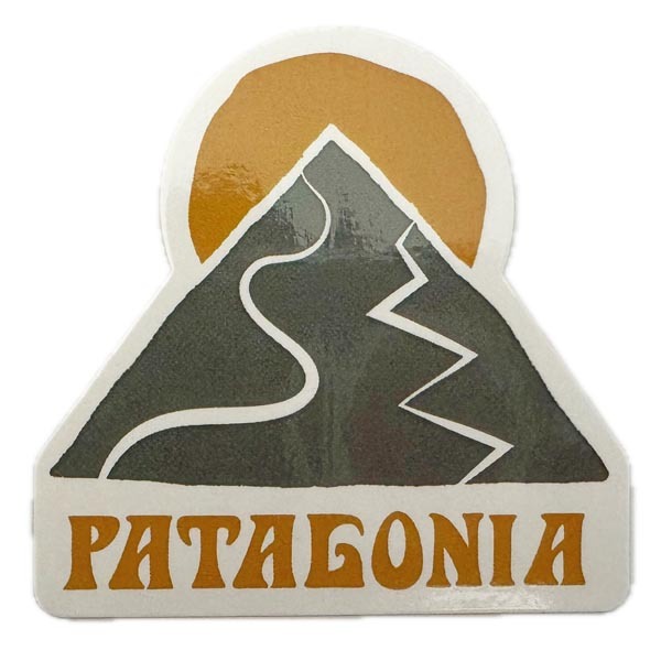 パタゴニア ステッカー スロー ゴーイング PATAGONIA SLOW GOING STICKER 太陽 山 道 国内 日本 シール デカール カスタム デコ 光沢 新品_画像1