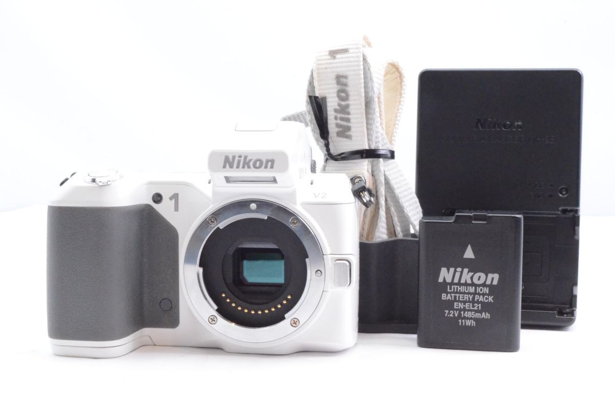 Nikon ミラーレス一眼 Nikon 1 V2 ボディー ホワイト N1V2WH #2402208A