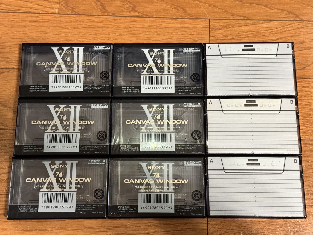 SONY クロム カセットテープ CANVAS WINDOW HALF XⅡ 74分6本100分3本_画像2