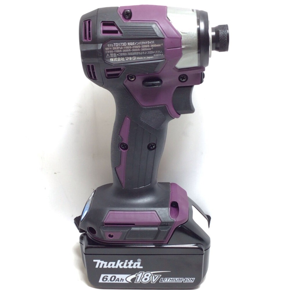 ΘΘ MAKITA マキタ インパクトドライバ 18v 未使用品 付属品完備 1 TD173DGXAP パープル 未使用に近い_画像4