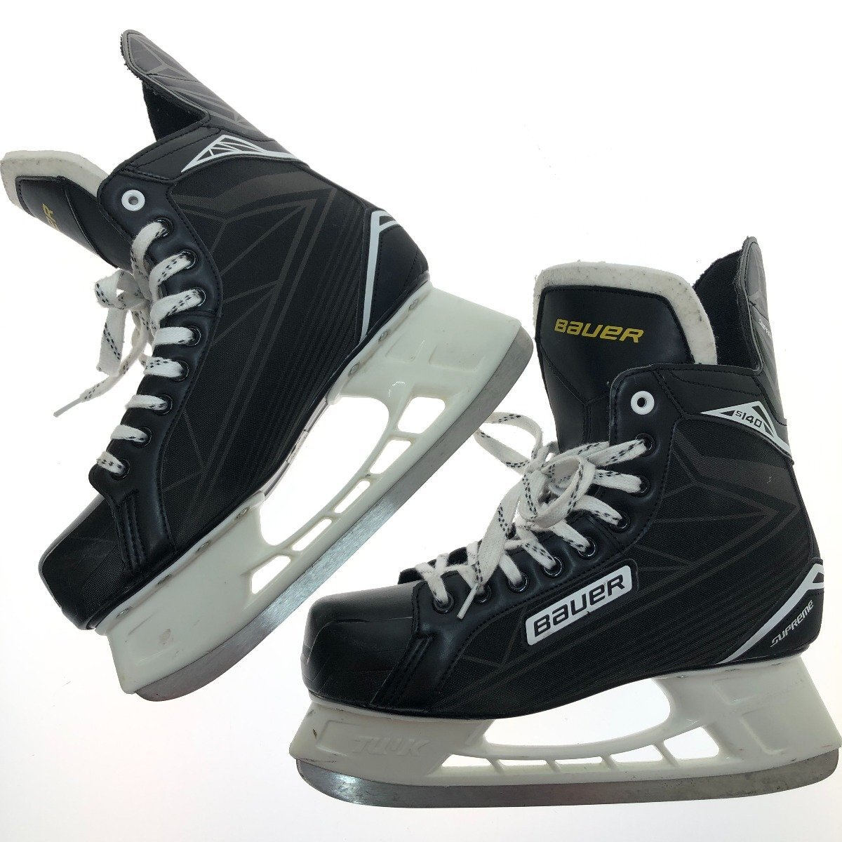 □□【1円スタート】 Bauer バウアー Supreme S140 ホッケー スケート靴 SIZE 9R ブラック やや傷や汚れありの画像4
