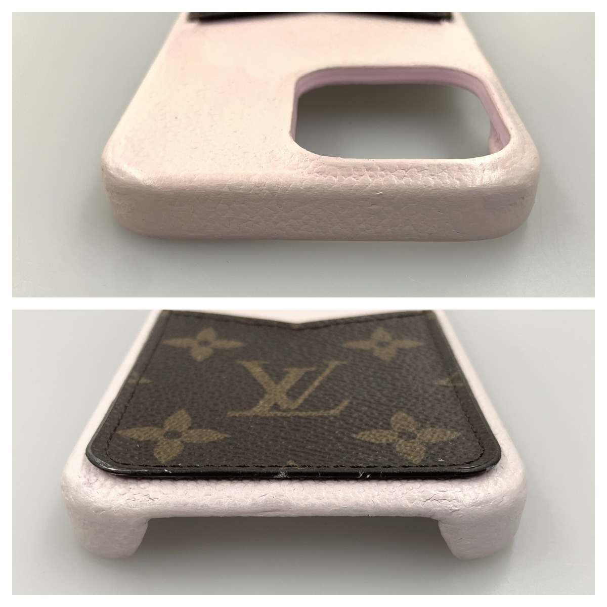 〇〇 LOUIS VUITTON ルイヴィトン モノグラム IPHONE バンパー 13 PRO ケース iPhone ケース M81343 ピンク やや傷や汚れあり_画像4