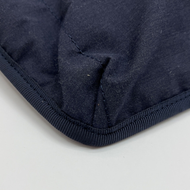 ** NANGA naan rattling kibisakoshu shoulder bag water-repellent navy a little scratch . dirt equipped 