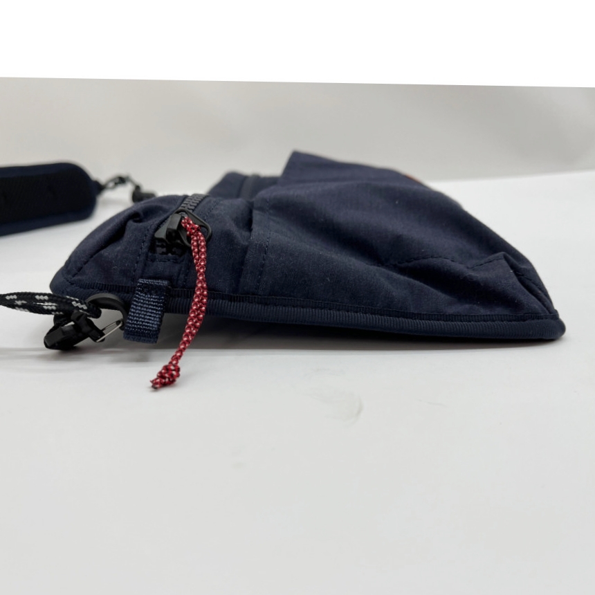 ** NANGA naan rattling kibisakoshu shoulder bag water-repellent navy a little scratch . dirt equipped 