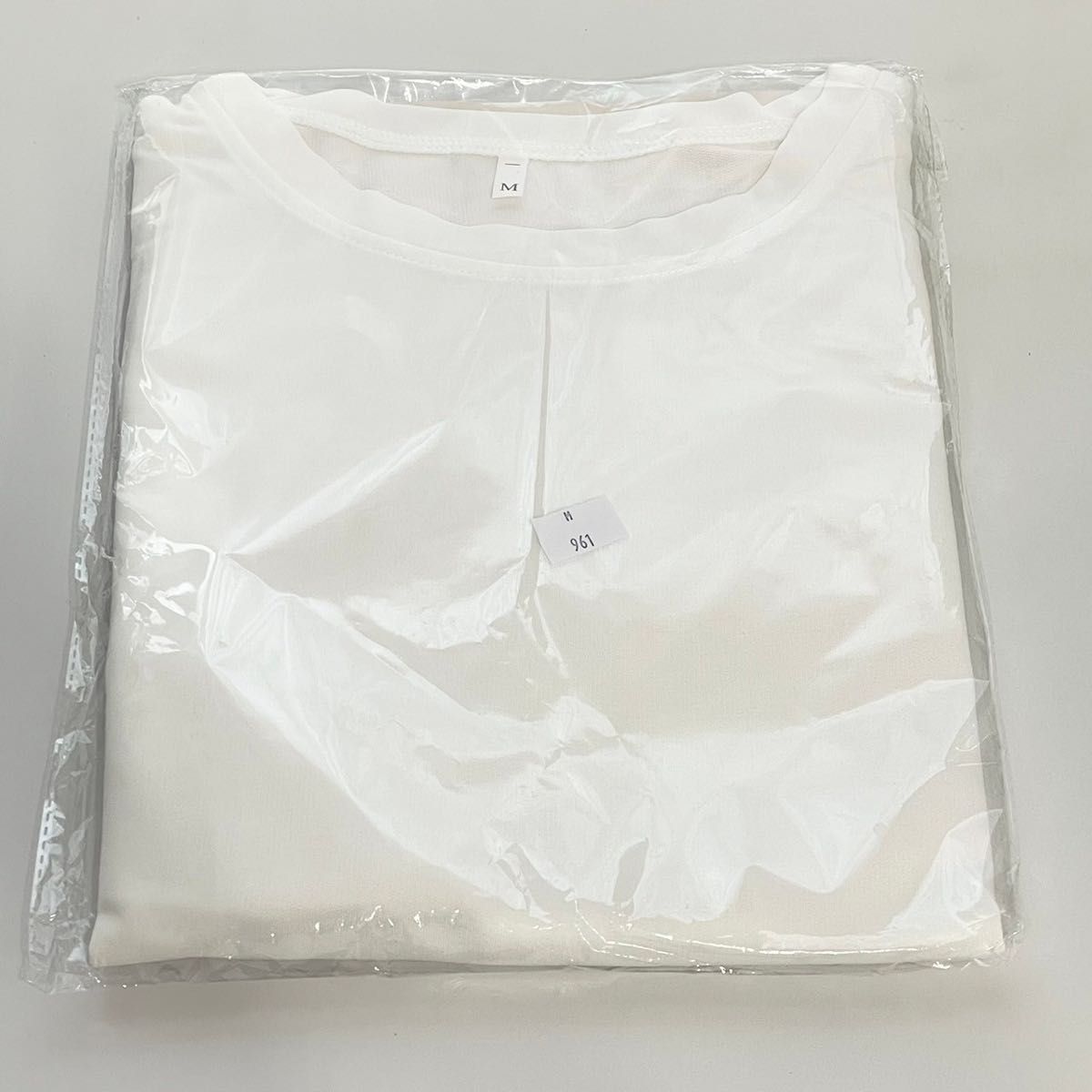 ロンT シャツ　レディース　白　長袖　無地　チュニック　体型カバー　シンプル　XL  ロンt