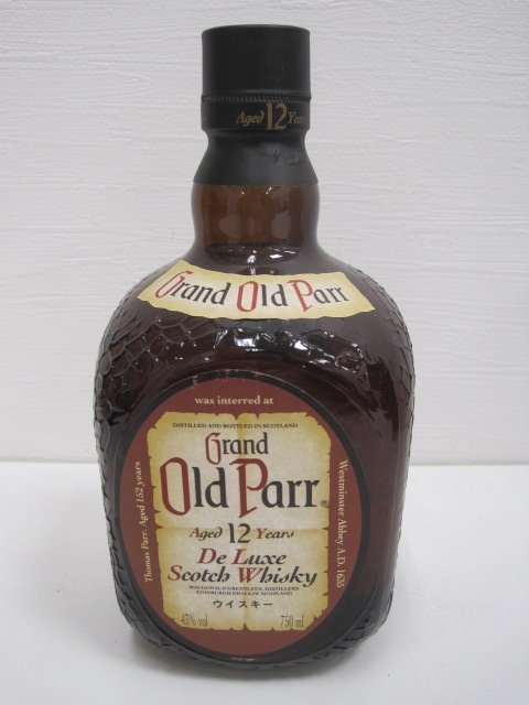 Grand Old Parr 12 whisky 750ml not yet . plug 
