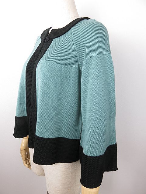  SunaUna SunaUna long sleeve knitted bolero mint blue cardigan 38 M