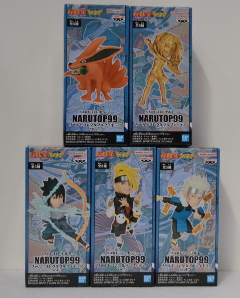 NARUTO ナルト★NARUTOP99　Vol.5全５種★ワールドコレクタブルフィギュア★うちわサスケ・ディダラ・千手扉間他_画像1