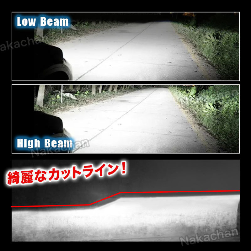 LED ヘッドライト H4 ledヘッドライトバルブh4 LED フォグランプ ledフォグランプバルブ HI/LO 汎用 車検対応 軽バン 軽トラ 小型車 6000K_画像8