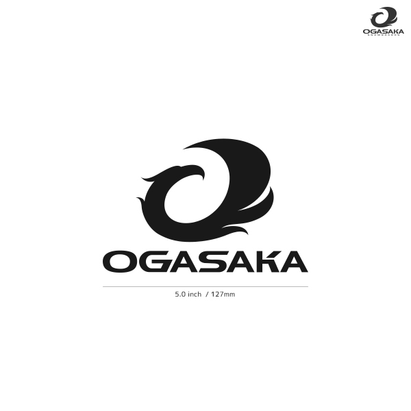 【OGASAKA】オガサカ★08★ダイカットステッカー★切抜きステッカー★JPN2★5.0インチ★12.7cm_画像1