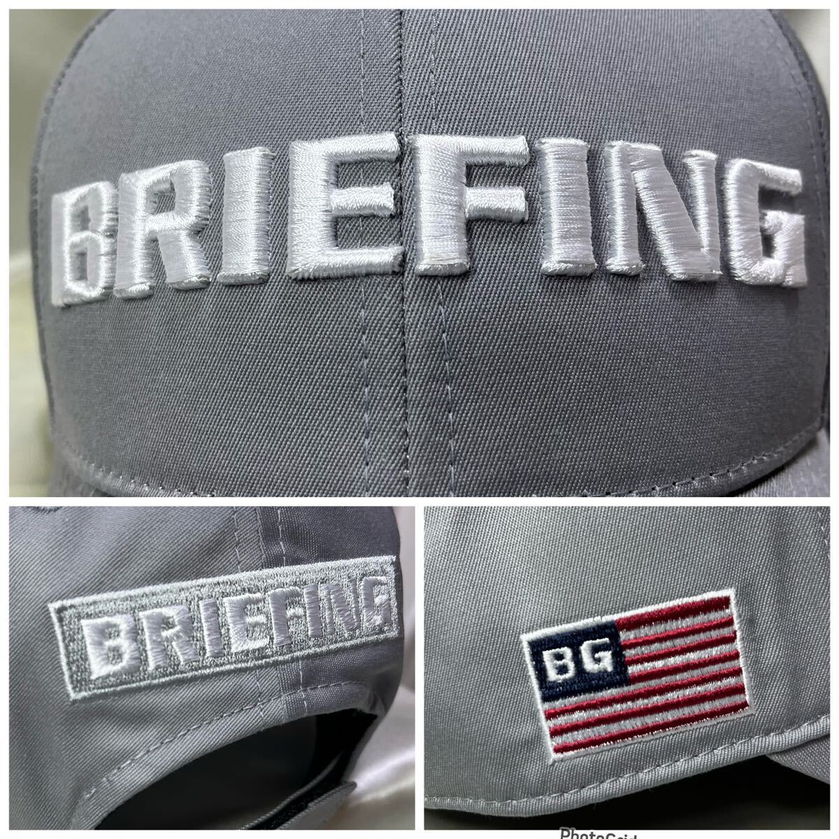 新品 正規品 BRIEFING ブリーフィング ゴルフ キャップ 帽子 グレーの画像9