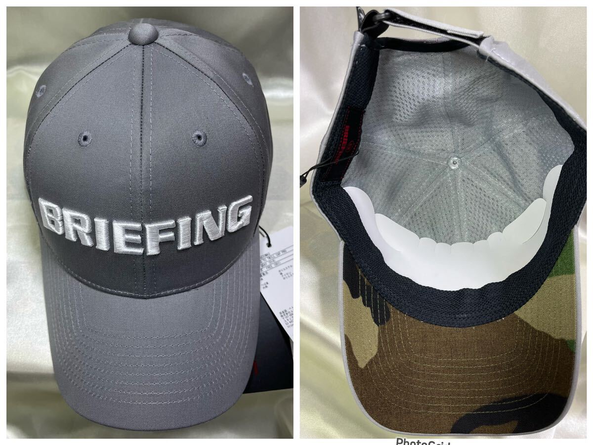 新品 正規品 BRIEFING ブリーフィング ゴルフ キャップ 帽子 グレーの画像7