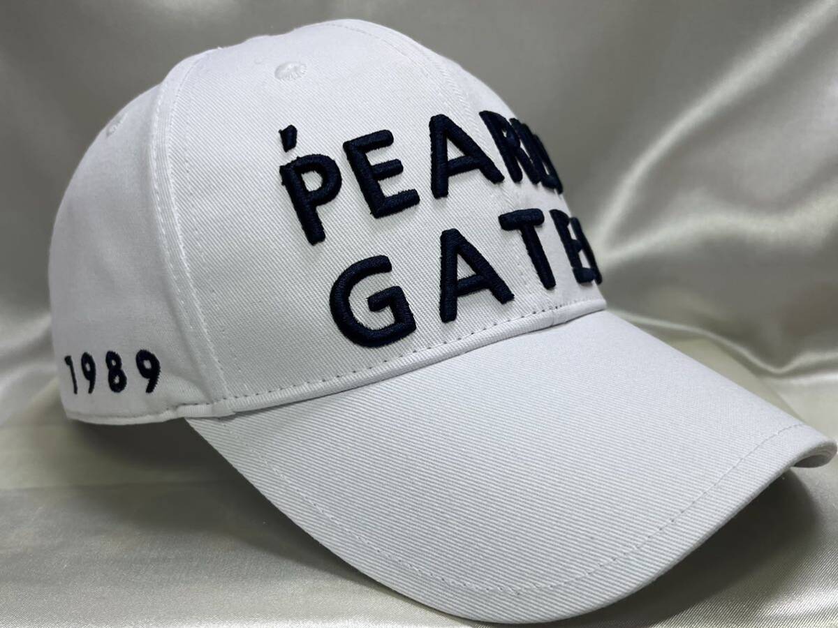 正規品 パーリーゲイツ PEARLY GATES ゴルフ キャップ 帽子 ホワイト系_画像2