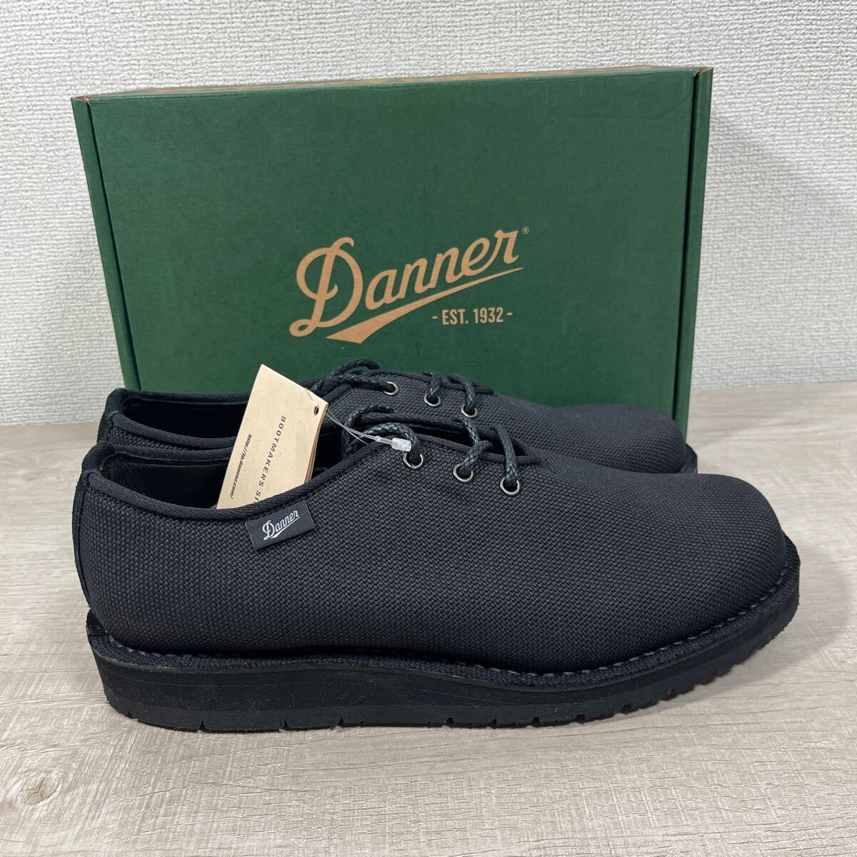 1円スタート売切り 新品未使用 DANNER ダナー SHANIKO LACE HANPU ブラック スニーカー 日本製 26.5cm 完売品 ビジネス シューズ 限定品_画像3